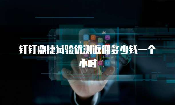 钉钉鼎捷试验优测返佣多少钱一个小时