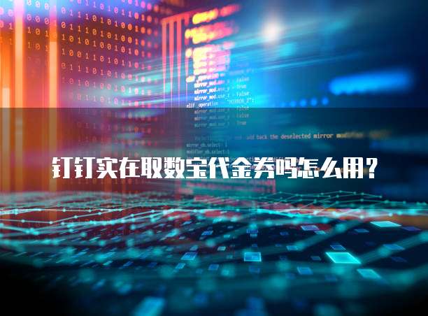 钉钉实在取数宝代金券吗怎么用?