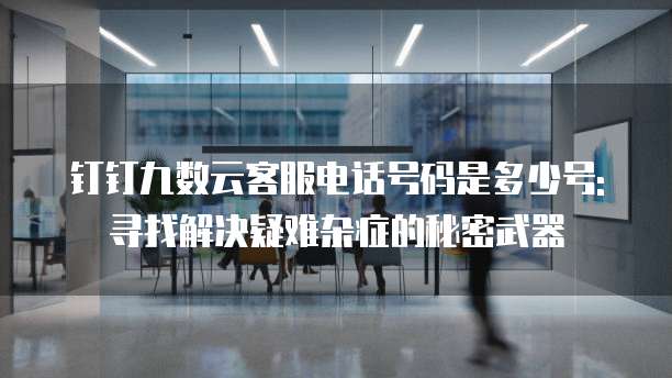 钉钉九数云客服电话号码是多少号:寻找解决疑难杂症的秘密武器