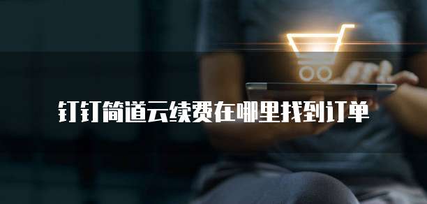 钉钉简道云续费在哪里找到订单