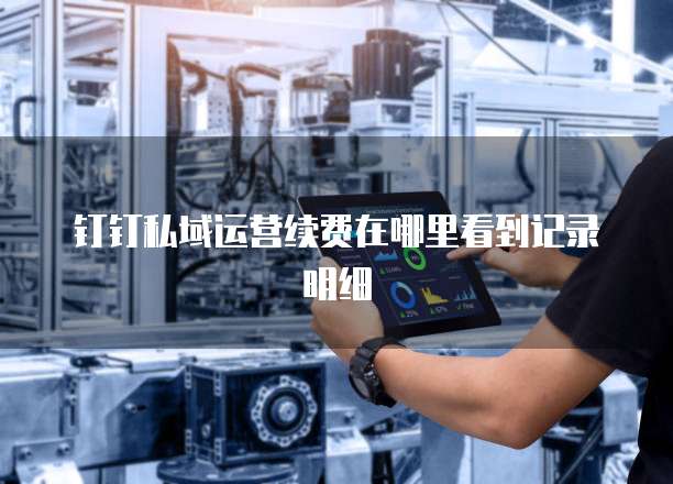 钉钉私域运营续费在哪里看到记录明细