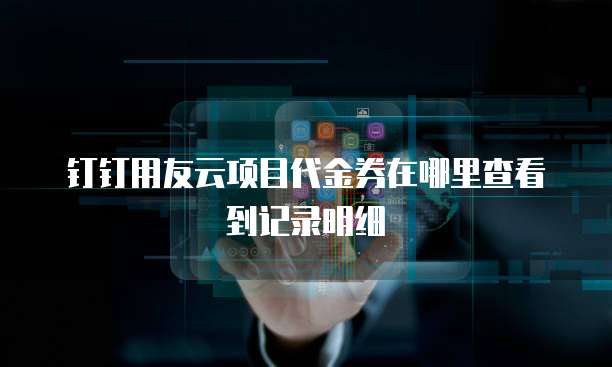 钉钉用友云项目代金券在哪里查看到记录明细