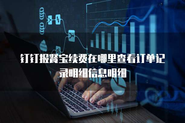 钉钉报餐宝续费在哪里查看订单记录明细信息明细