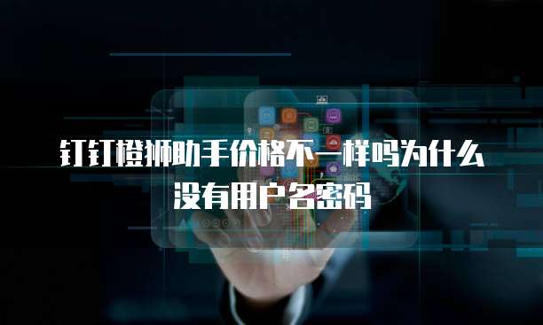 钉钉橙狮助手价格不一样吗为什么没有用户名密码