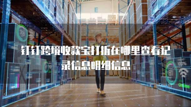 钉钉跨境收款宝打折在哪里查看记录信息明细信息