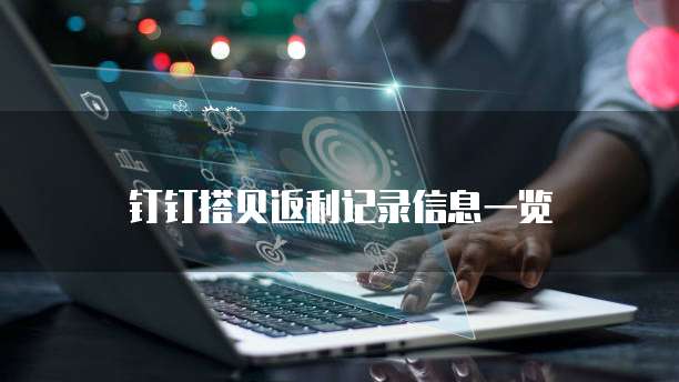 钉钉搭贝返利记录信息一览