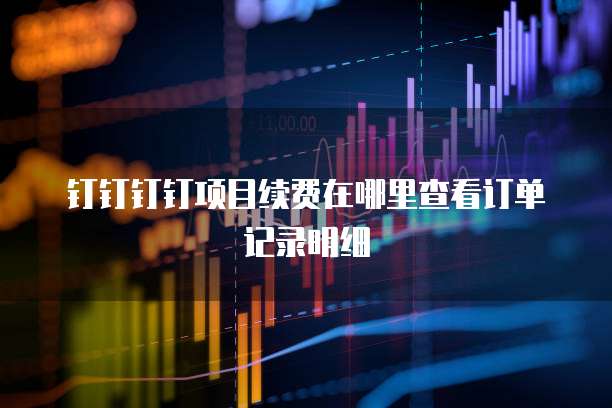 钉钉钉钉项目续费在哪里查看订单记录明细
