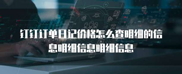钉钉订单日记价格怎么查明细的信息明细信息明细信息