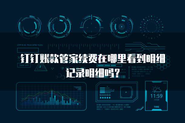 钉钉账款管家续费在哪里看到明细记录明细吗?