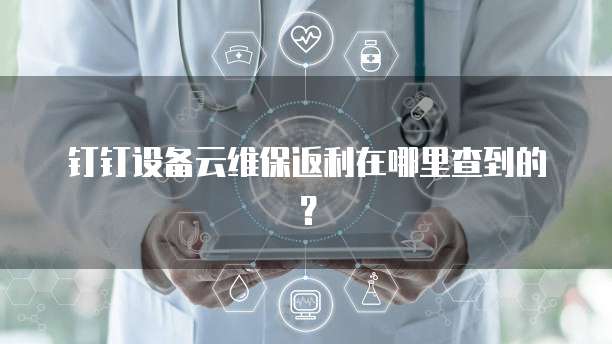 钉钉设备云维保返利在哪里查到的?