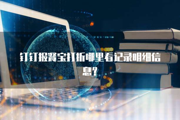 钉钉报餐宝打折哪里看记录明细信息?