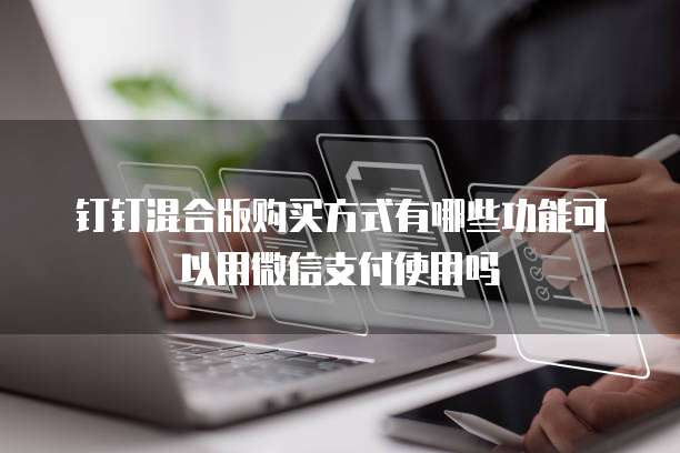 钉钉混合版购买方式有哪些功能可以用微信支付使用吗