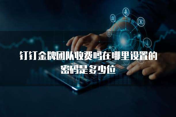 钉钉金牌团队收费吗在哪里设置的密码是多少位