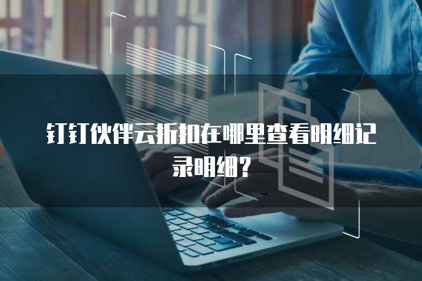 钉钉伙伴云折扣在哪里查看明细记录明细?