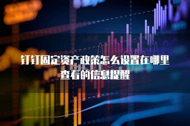 钉钉固定资产政策怎么设置在哪里查看的信息提醒