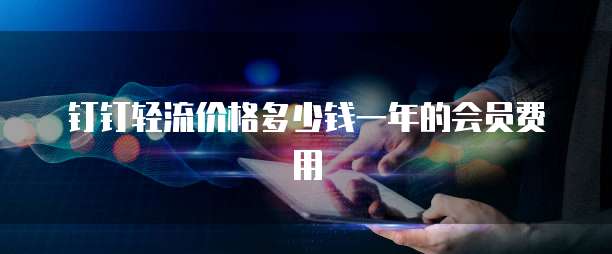 钉钉轻流价格多少钱一年的会员费用