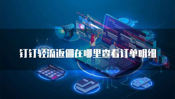 钉钉轻流返佣在哪里查看订单明细