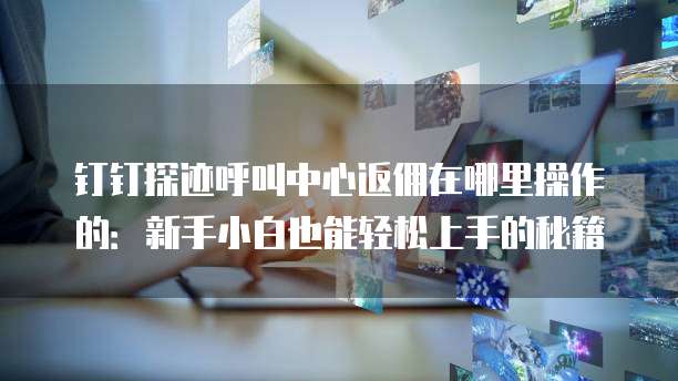 钉钉探迹呼叫中心返佣在哪里操作的:新手小白也能轻松上手的秘籍
