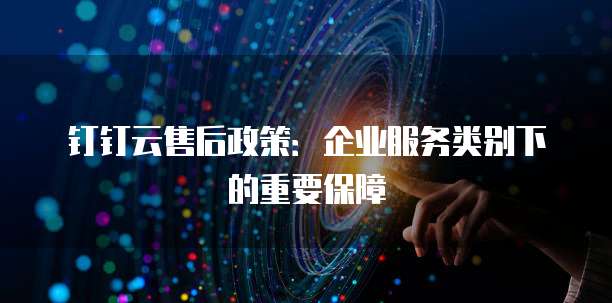 钉钉云售后政策:企业服务类别下的重要保障