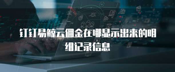 钉钉易鲸云佣金在哪显示出来的明细记录信息