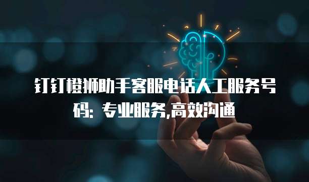 钉钉橙狮助手客服电话人工服务号码: 专业服务,高效沟通