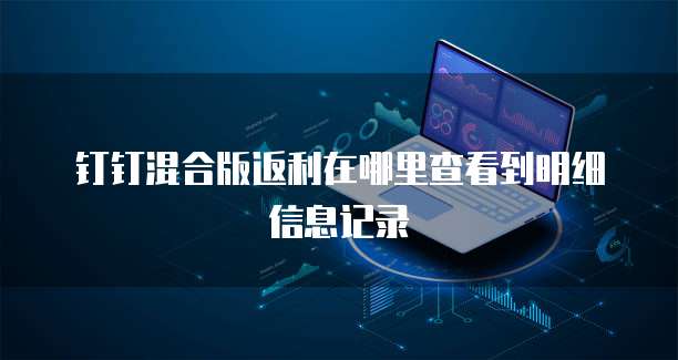 钉钉混合版返利在哪里查看到明细信息记录