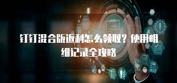 钉钉混合版返利怎么领取?使用明细记录全攻略
