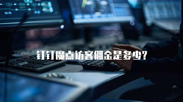 钉钉魔点访客佣金是多少?