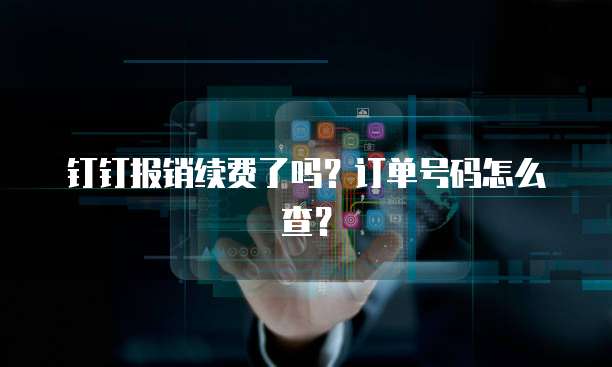 钉钉报销续费了吗?订单号码怎么查?