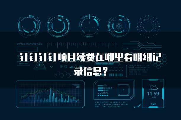 钉钉钉钉项目续费在哪里看明细记录信息?