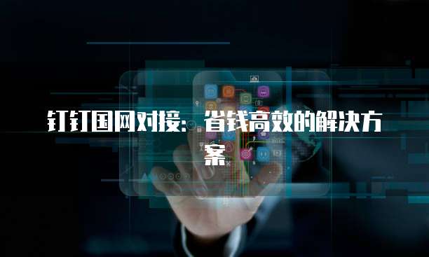 钉钉国网对接:省钱高效的解决方案
