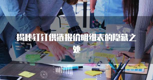揭秘钉钉供链报价明细表的隐藏之处