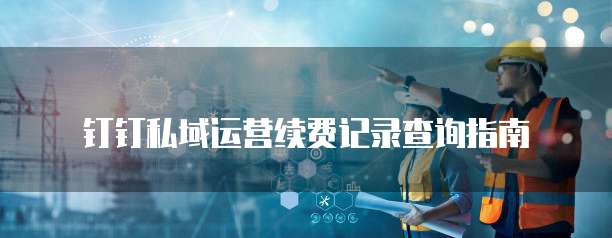 钉钉私域运营续费记录查询指南