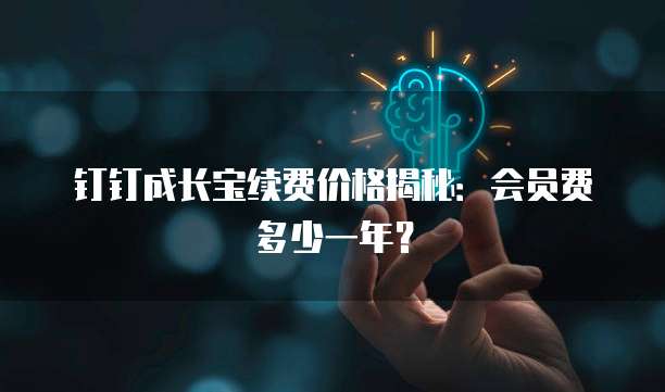 钉钉成长宝续费价格揭秘:会员费多少一年?