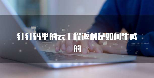 钉钉码里的云工程返利是如何生成的
