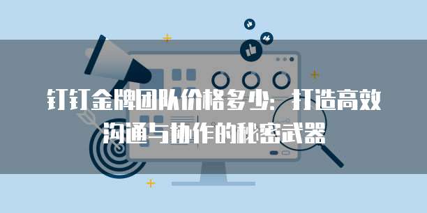 钉钉金牌团队价格多少:打造高效沟通与协作的秘密武器