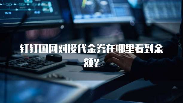 钉钉国网对接代金券在哪里看到余额?