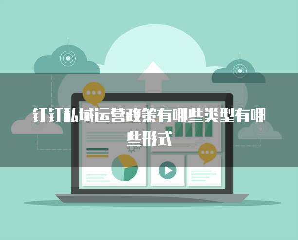 钉钉私域运营政策有哪些类型有哪些形式