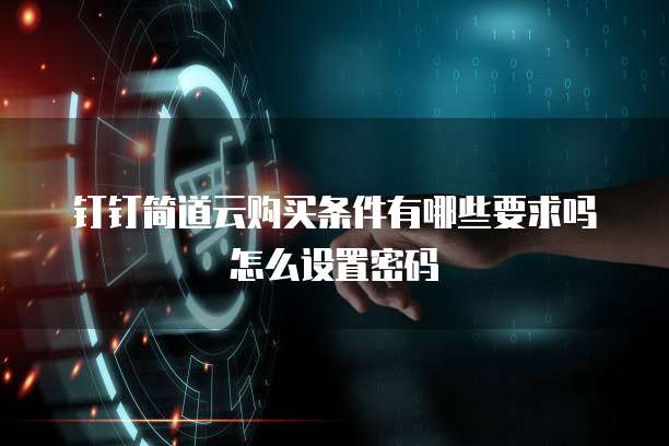 钉钉简道云购买条件有哪些要求吗怎么设置密码
