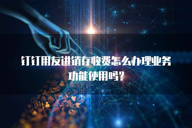 钉钉用友进销存收费怎么办理业务功能使用吗?