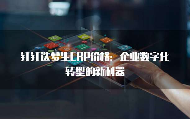 钉钉迭梦生ERP价格:企业数字化转型的新利器