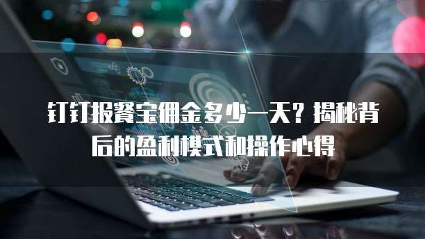 钉钉报餐宝佣金多少一天?揭秘背后的盈利模式和操作心得