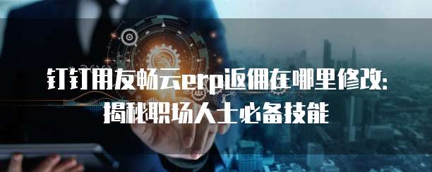 钉钉用友畅云erp返佣在哪里修改:揭秘职场人士必备技能