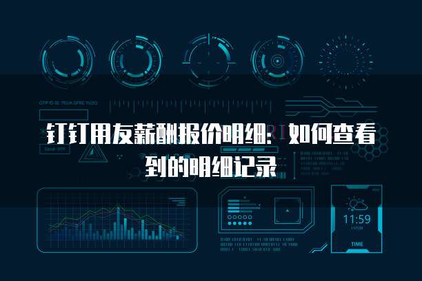 钉钉用友薪酬报价明细:如何查看到的明细记录