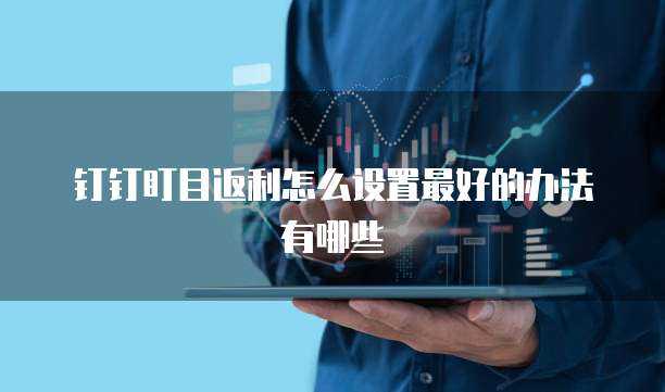 钉钉盯目返利怎么设置最好的办法有哪些