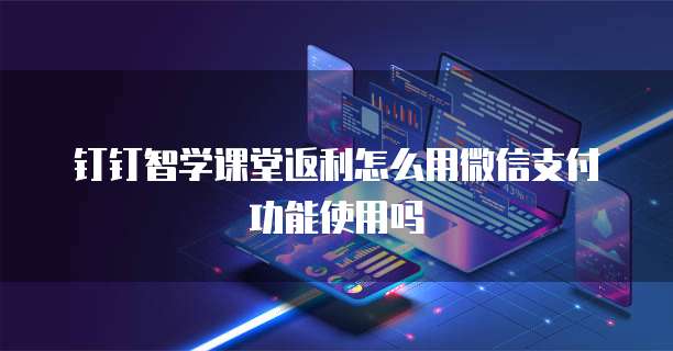 钉钉智学课堂返利怎么用微信支付功能使用吗