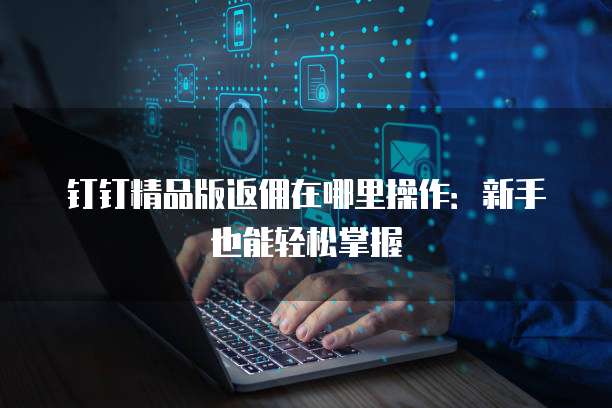 钉钉精品版返佣在哪里操作:新手也能轻松掌握