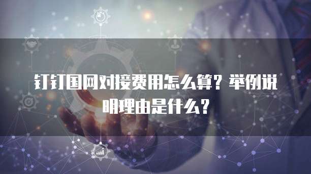 钉钉国网对接费用怎么算?举例说明理由是什么?
