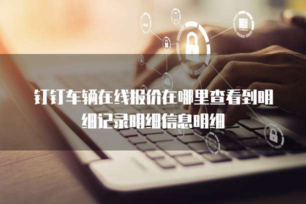 钉钉车辆在线报价在哪里查看到明细记录明细信息明细