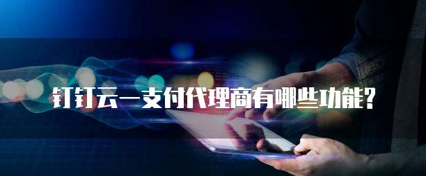 钉钉云一支付代理商有哪些功能?